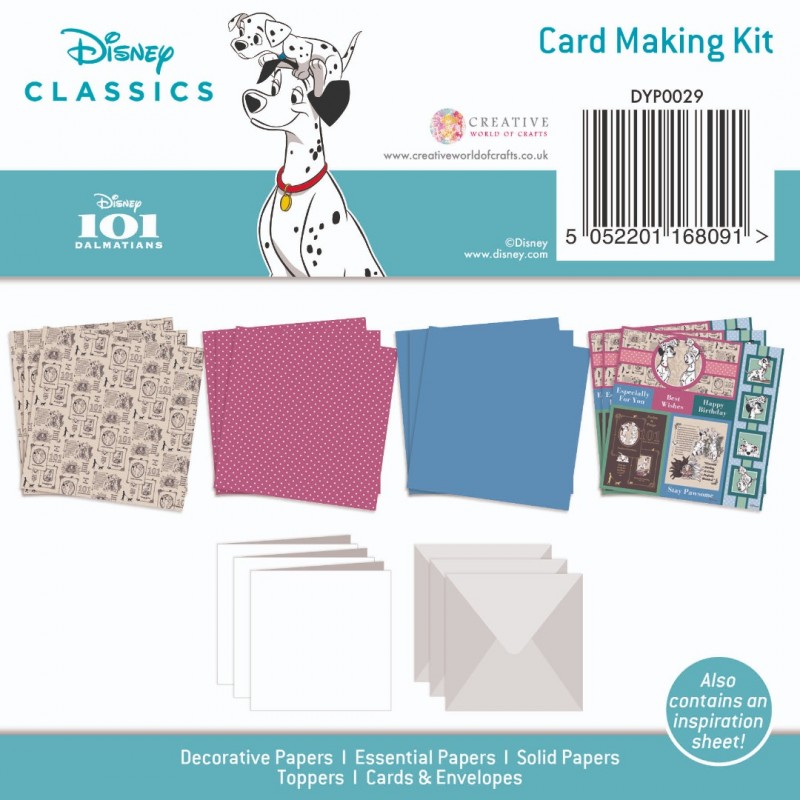 101 Dalmatians -6x6 Card Making Kit - Makes 3 Cards