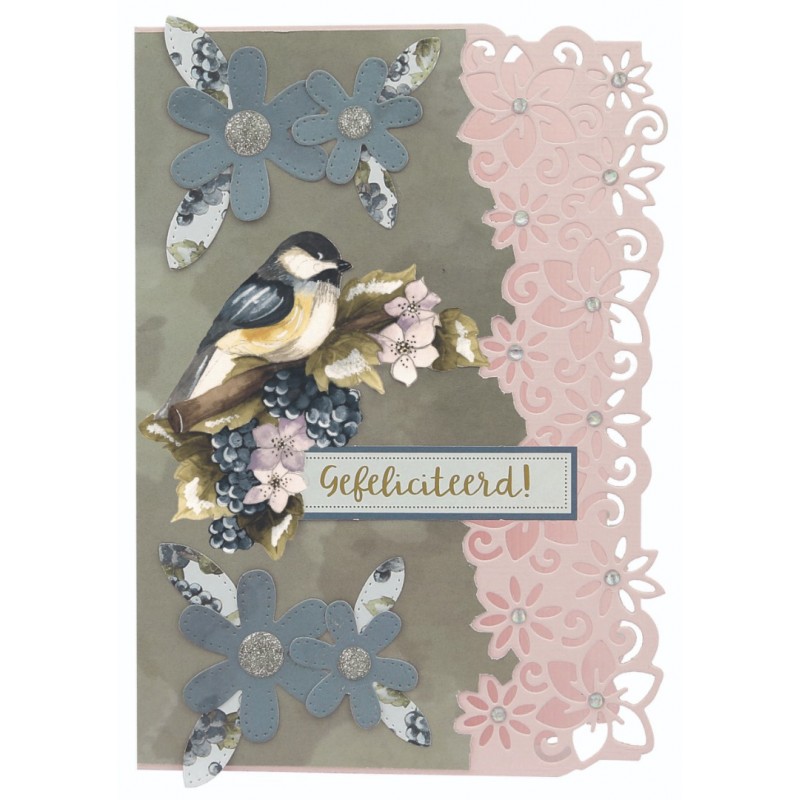 3D Push Out Sheet - Precious Marieke - Birds and Berries - Gooseberries