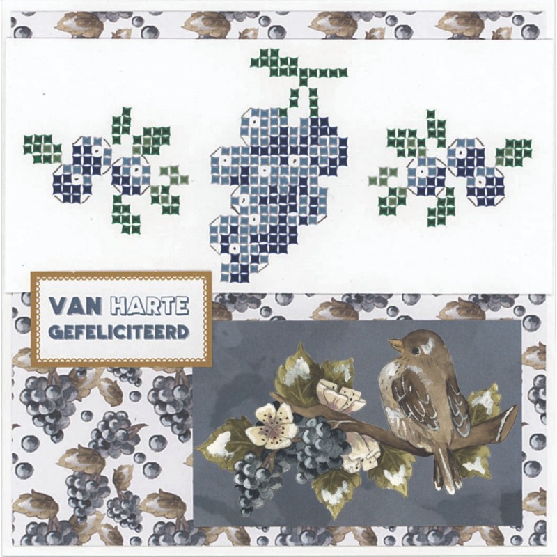 3D Push Out Sheet - Precious Marieke - Birds and Berries - Blackberries