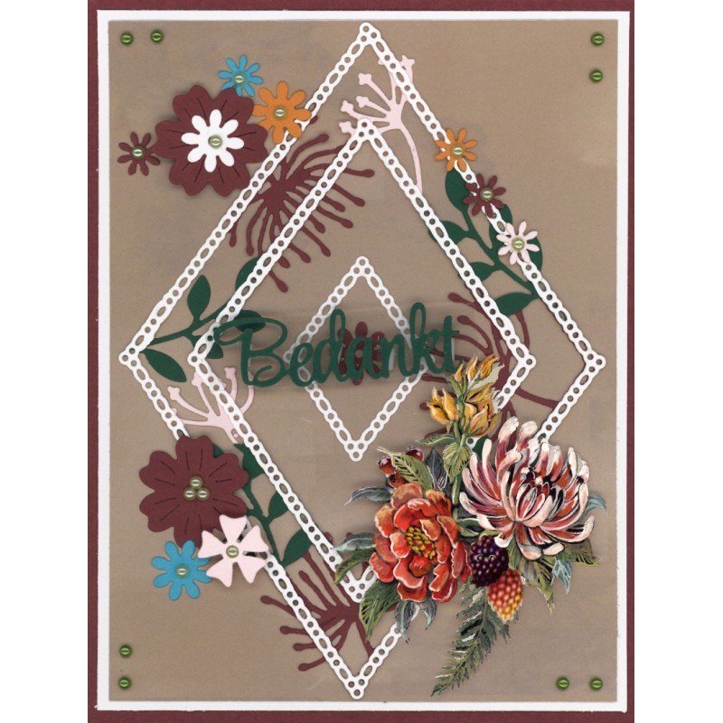 3D Cutting Sheets - Amy Design - Botanical Garden - Colorful Flowers