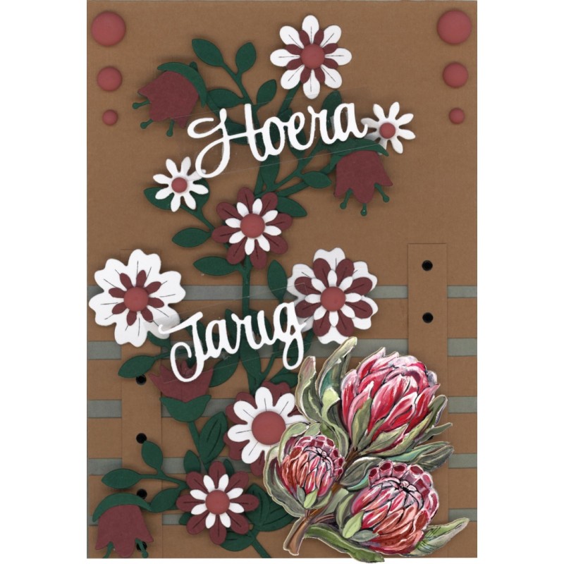3D Cutting Sheets - Amy Design - Botanical Garden - Red Protea