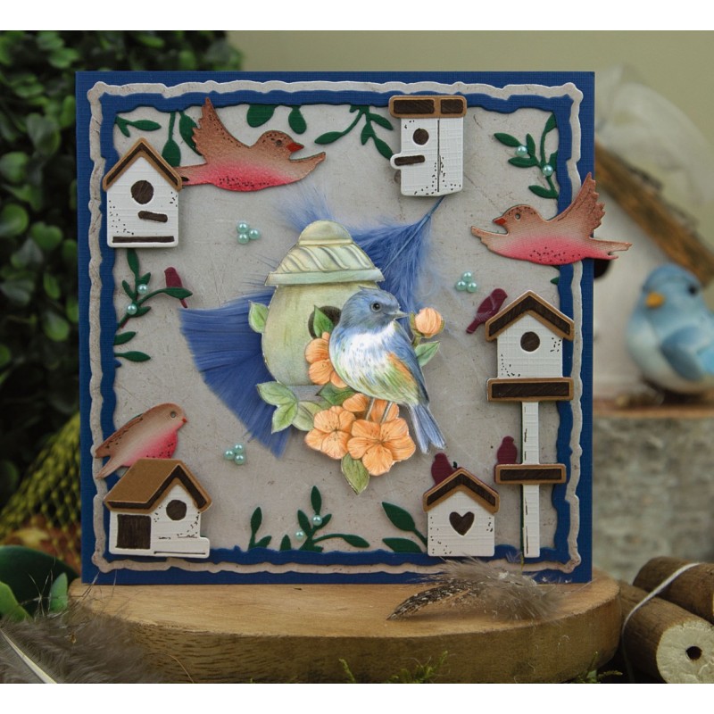 3D Cutting Sheets - Jeanine's Art - Vintage Birds - Stone Birdhouse