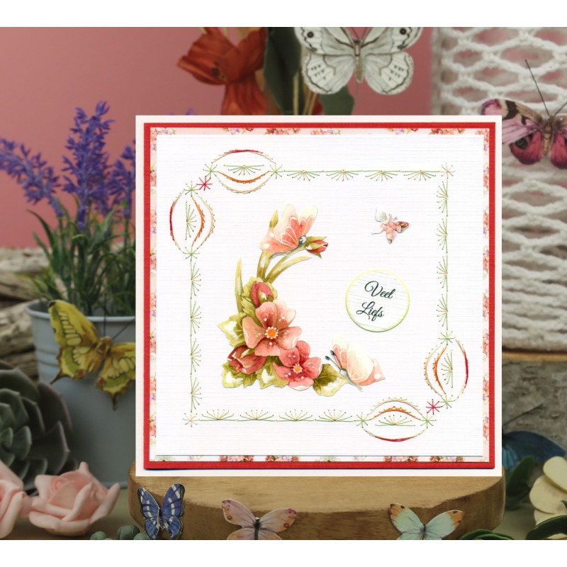 3D Cutting Sheet - Precious Marieke - Beautiful Butterfly - Red