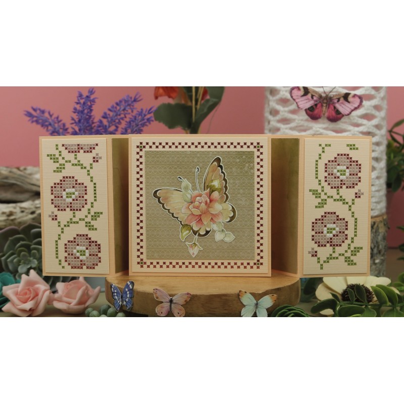 3D Cutting Sheet - Precious Marieke - Beautiful Butterfly - Pink