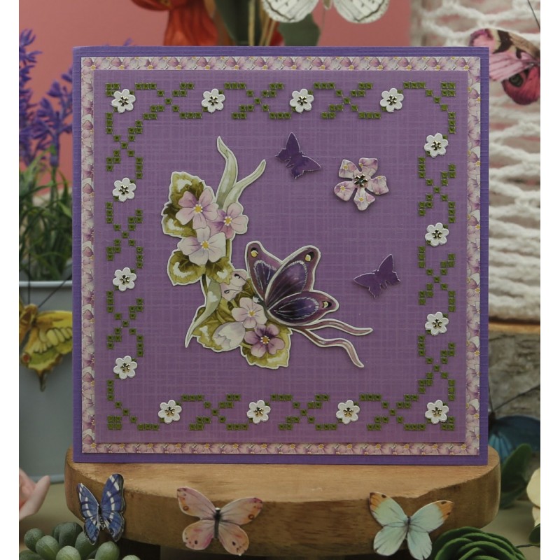 3D Cutting Sheet - Precious Marieke - Beautiful Butterfly - Pink