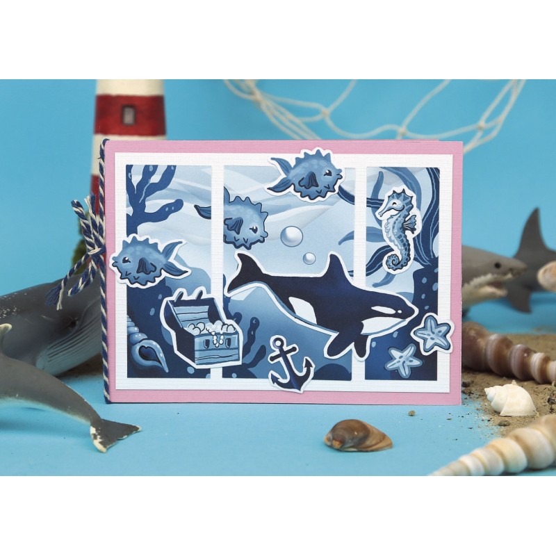 Cutting Sheets - Yvonne Creations - Small Elements Blue Ocean
