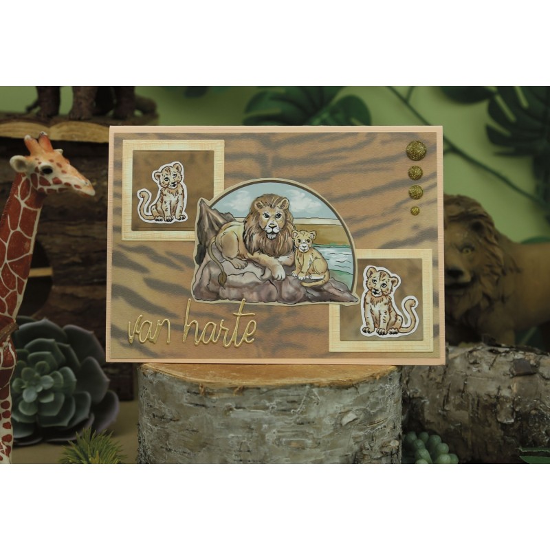 3D Cutting Sheet - Yvonne Creations - Zoo Lion