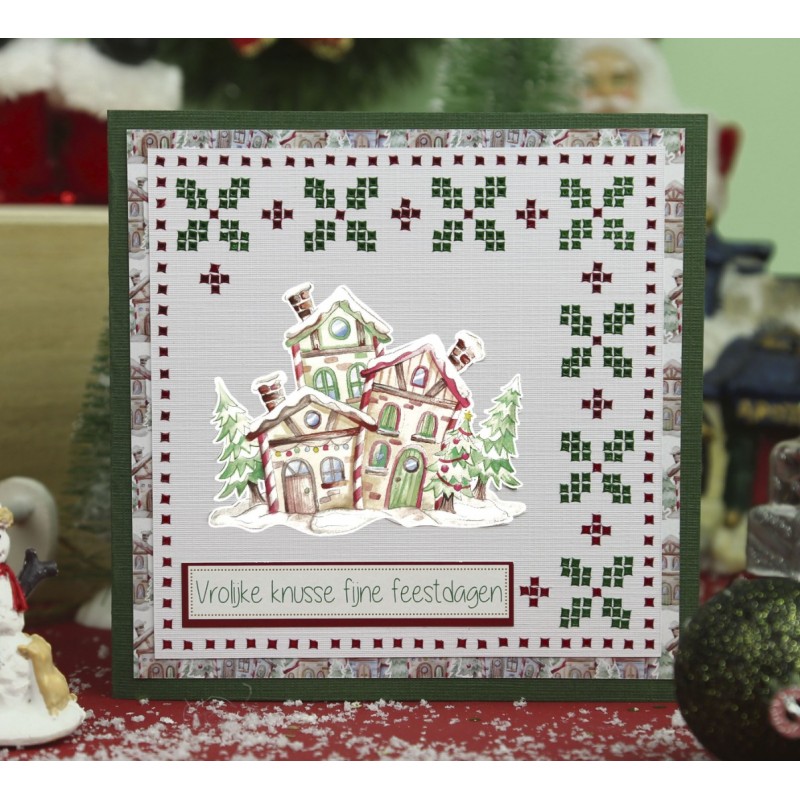 3D Push-Out - Yvonne Creations - Christmas Scenery - House