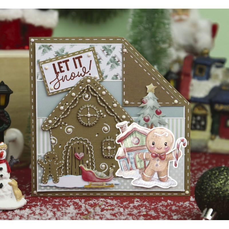 3D Cutting Sheet - Yvonne Creations - Christmas Scenery - Gingerbread