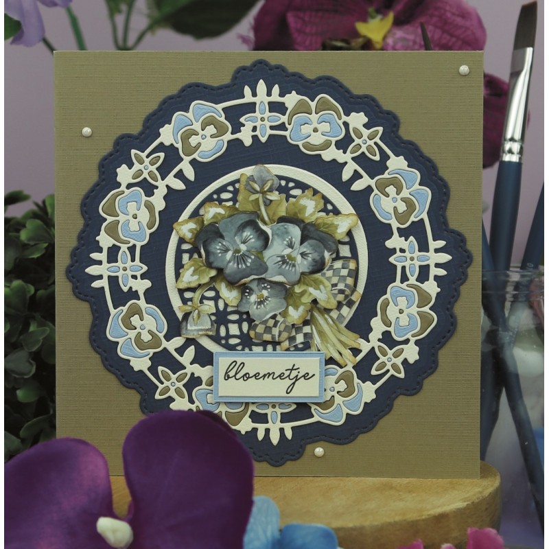 Dies - Precious Marieke - Painted Pansies - Pansies Circle