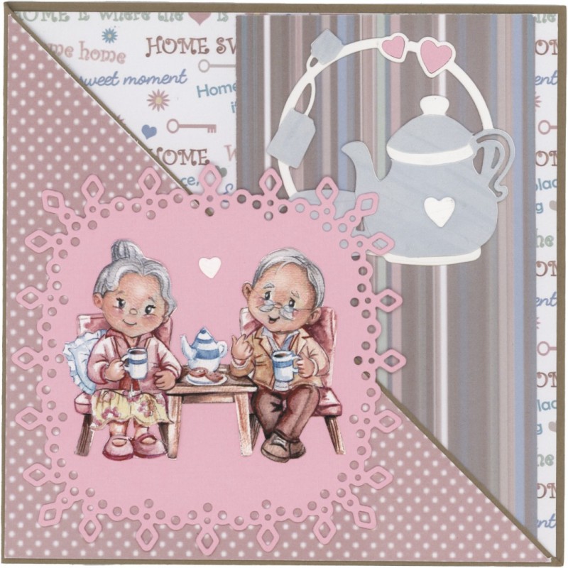 3D Cutting Sheet - Yvonne Creations - Young at Heart - Coffee