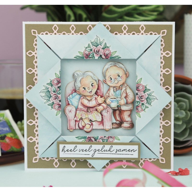 3D Cutting Sheet - Yvonne Creations - Young at Heart - Coffee