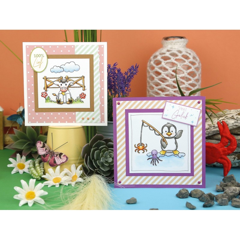 Designed by Anna - Mix and Match Clear Stamps - Charlie Cow