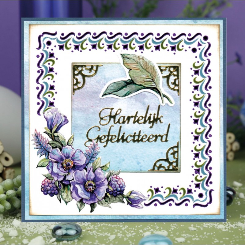 3D Push Out - Yvonne Creations - Very Purple - Blackberries