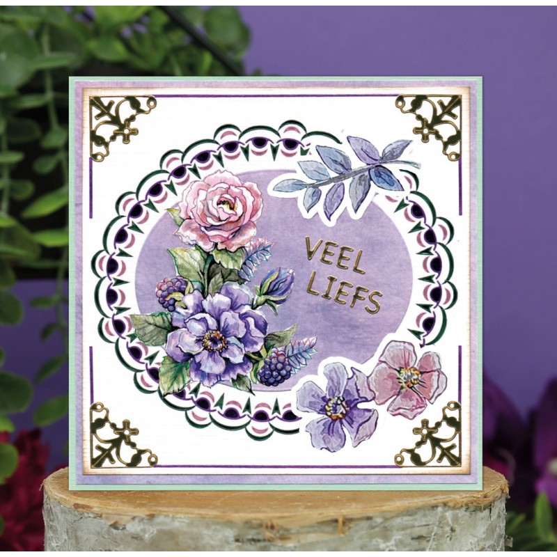 3D Push Out - Yvonne Creations - Very Purple - Blackberries
