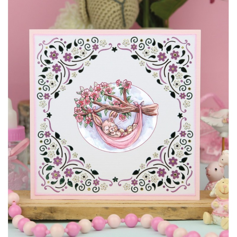 3D Push Out - Yvonne Creations - Hello World - Playing Bunny