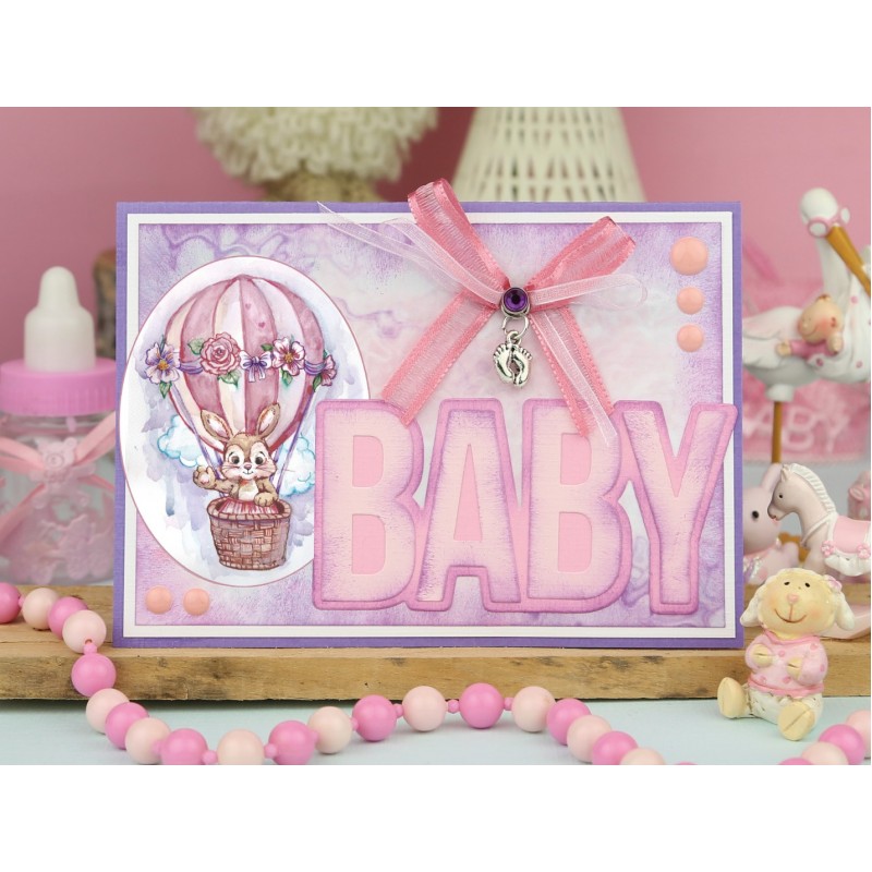 3D Push Out - Yvonne Creations - Hello World - Playing Bunny