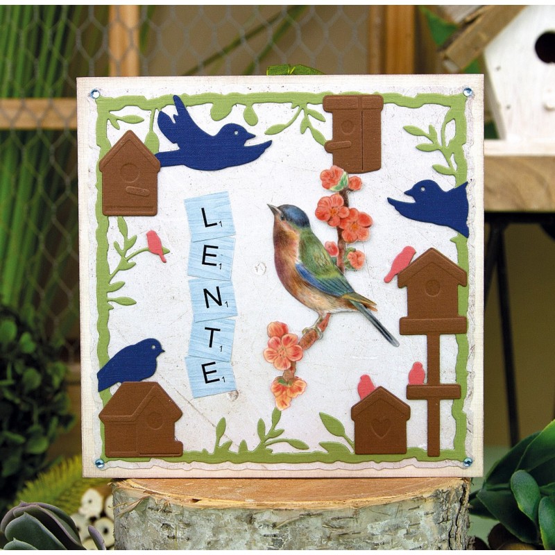3D Cutting Sheets - Jeanine's Art - Vintage Birds - Stone Birdhouse