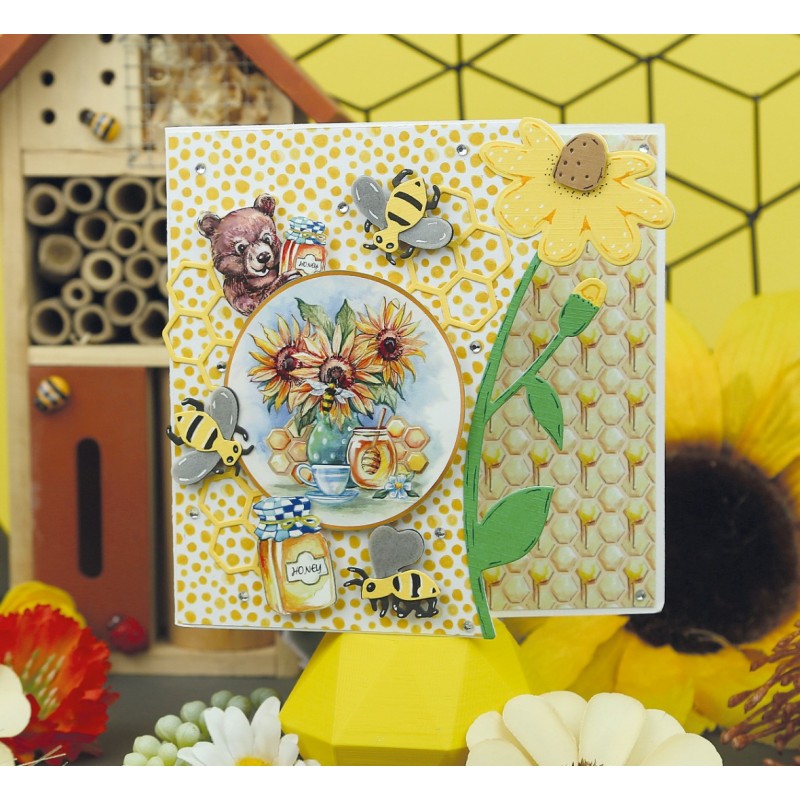 Dies - Yvonne Creations - Bee Honey - Summer Flower Frame A5