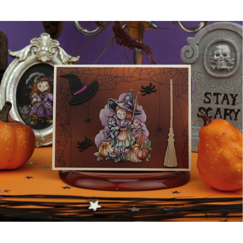 3D Cutting Sheet - Yvonne Creations - Trick or Treat - Halloween Witch
