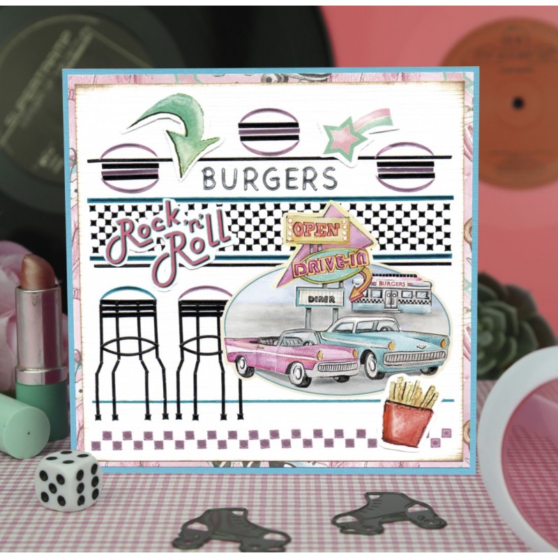 3D Cutting Sheet - Yvonne Creations - Back to the fifties - Mini