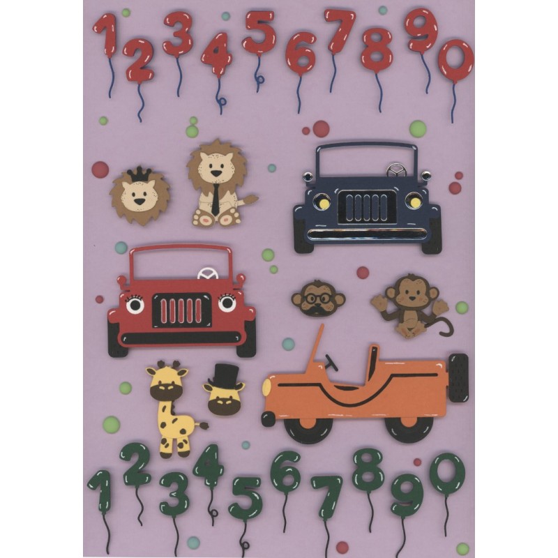 Dies - Yvonne Creations - Jungle Party - Jungle Numbers