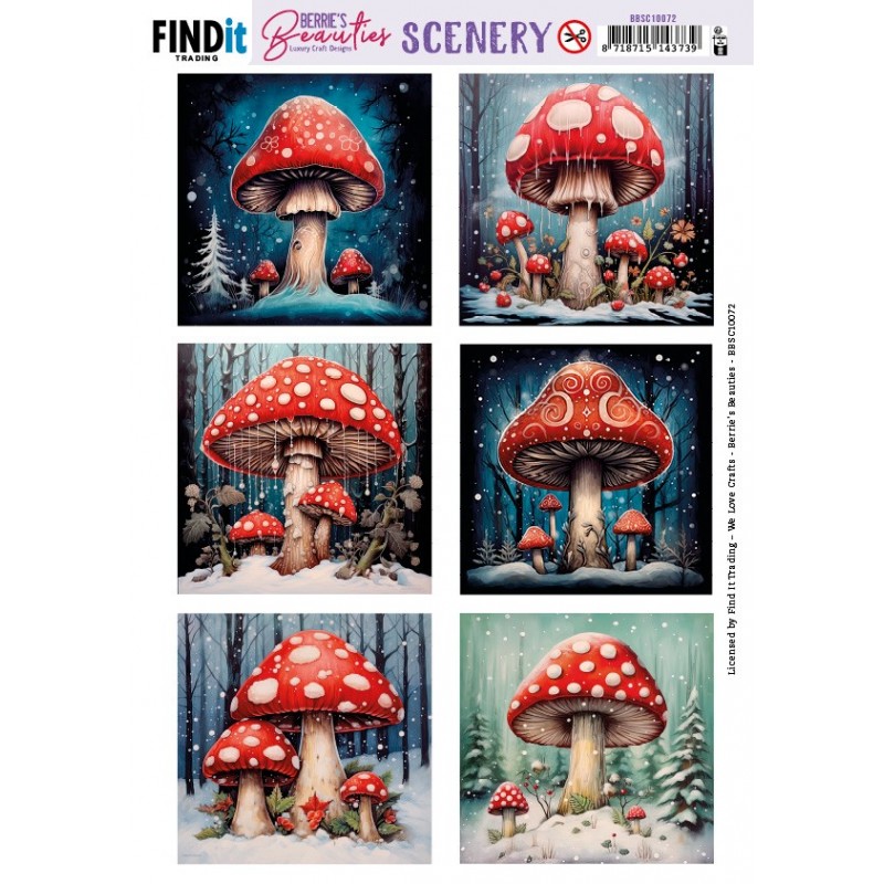 Scenery Push out - Berries Beauties - Mushroom - Square