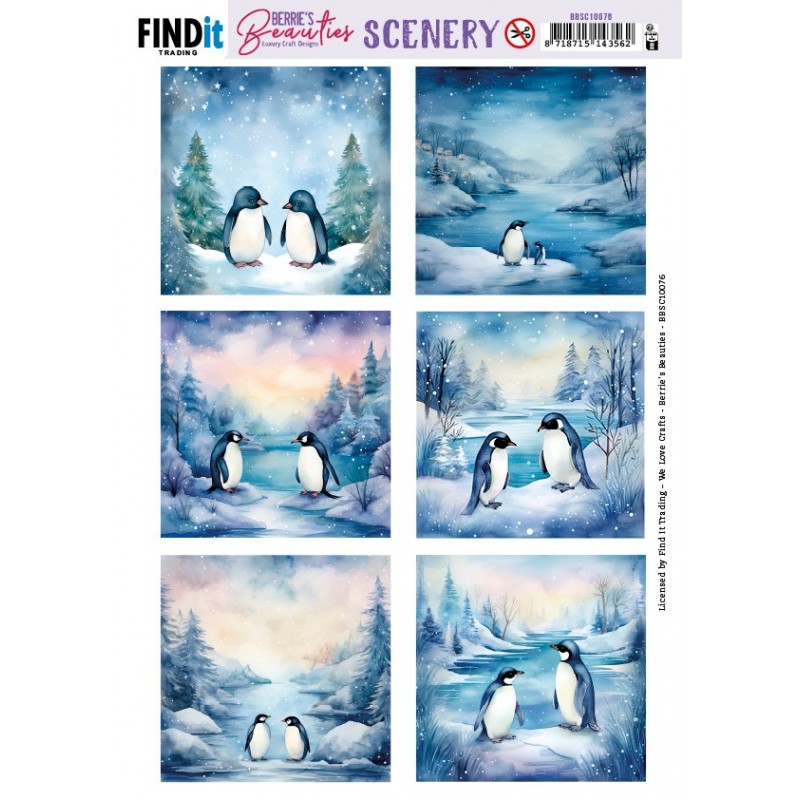 Scenery Push out - Berries Beauties - Penguin - Square