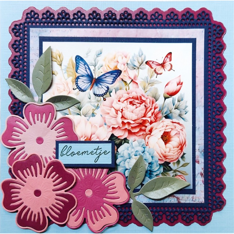 Push-Out Scenery - Berries Beauties -Whisp Fluisterende Lente - Vlinder Vierkant