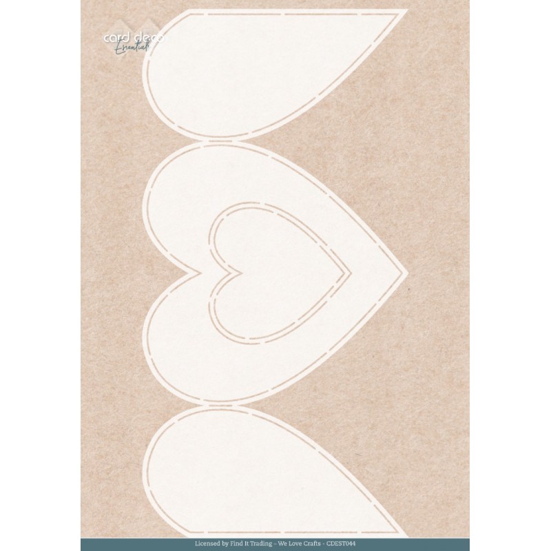 Stencil - Card Deco Essentials - Blossom Blush - Blossom Blush Heart - A4