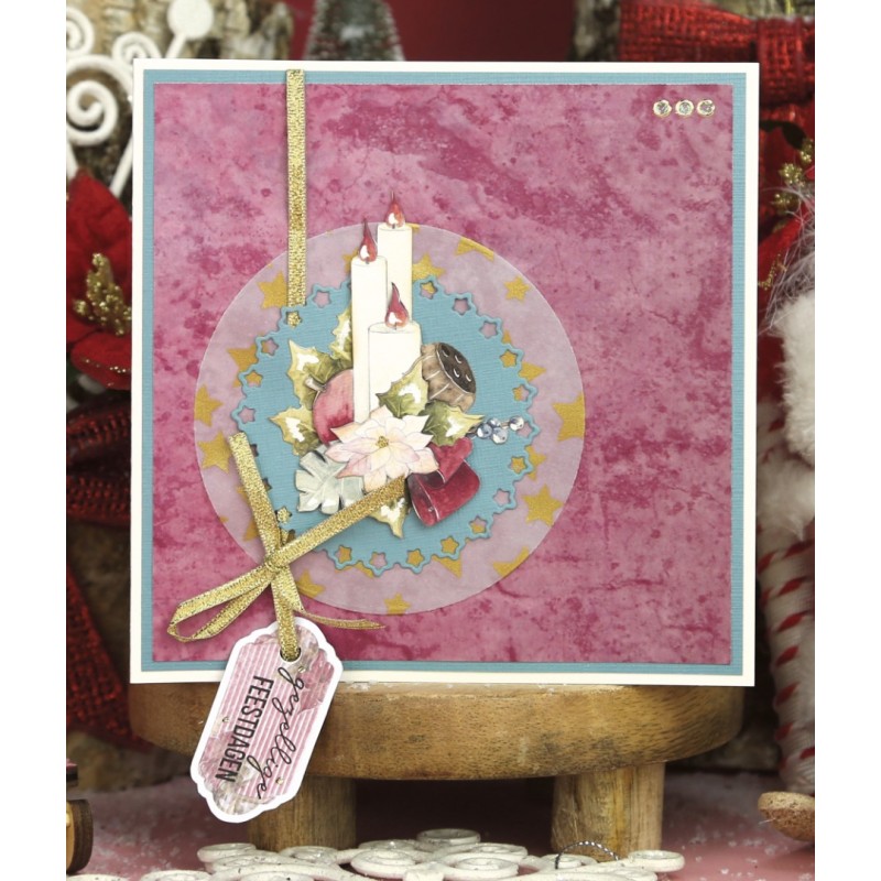 3D Cutting Sheets - Precious Marieke - Ruby Christmas - Ruby Poinsettia