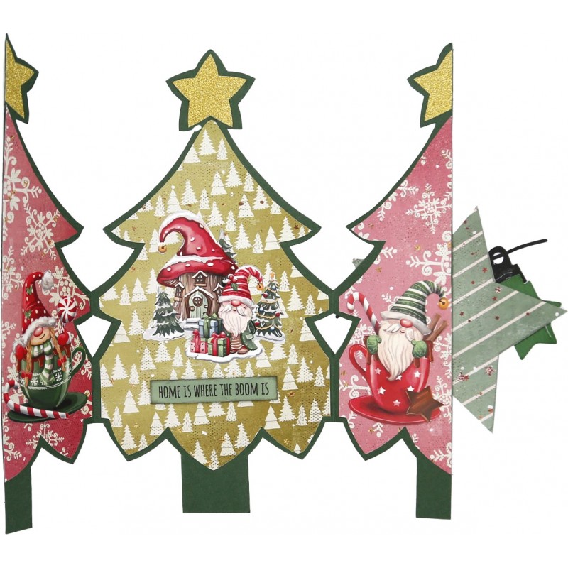 Stencil - CDE - Gnome for Christmas - Tree - A4  