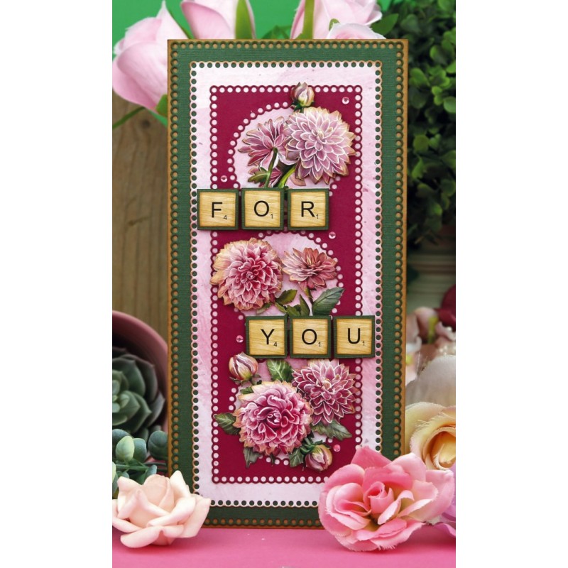 3D Push Out - Amy Design - Pink Florals - Dahlia