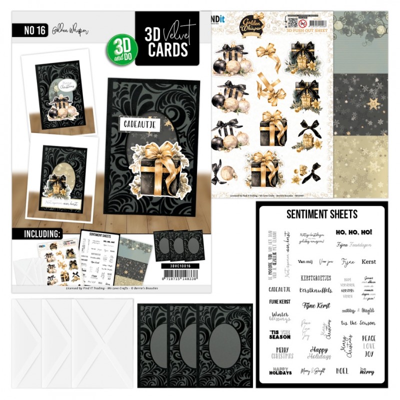 3D Velvet Cards A6 - Golden Whisper 3D Velvet Cards A6 - Golden Whisper