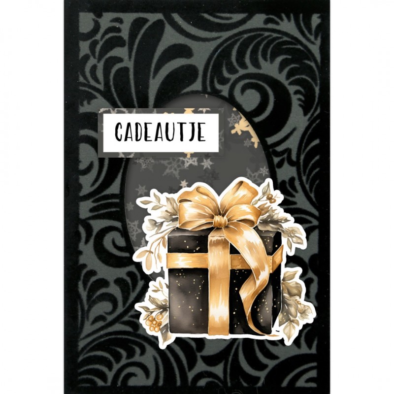 3D Velvet Cards A6 - Golden Whisper