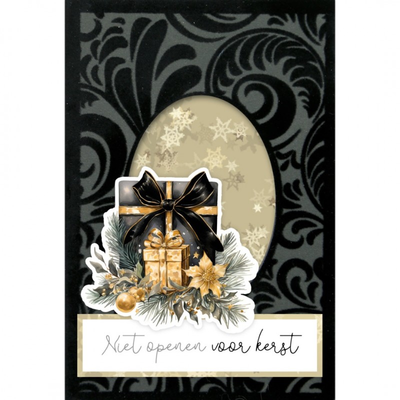 3D Velvet Cards A6 - Golden Whisper
