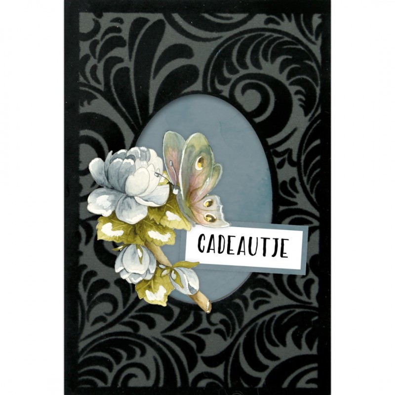 3D Velvet Cards A6 - Wonderful Blue