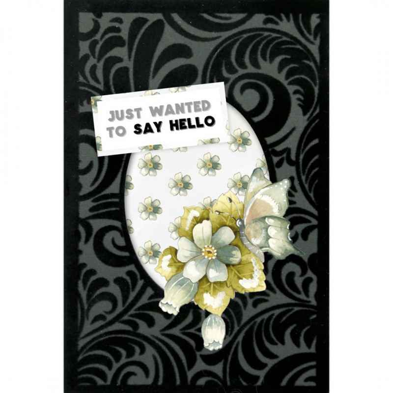 3D Velvet Cards A6 - Wonderful Blue