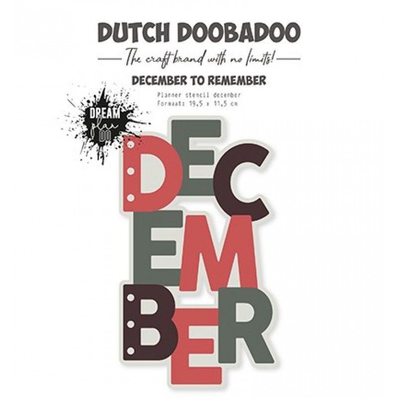 Planner stencil - DDBD - December - A5