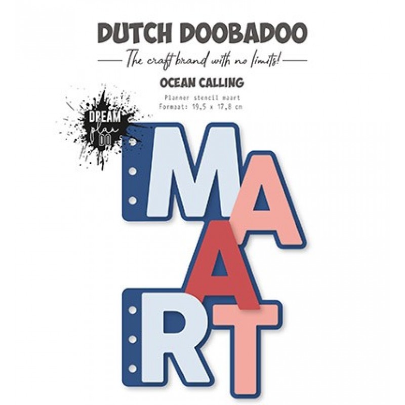 Planner stencil - DDBD - Maart - A5