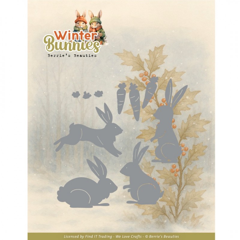 Dies - Berries Beauties - Winter Bunnies - Bunnies Dies - Berries Beauties - Winter Bunnies - Bunnies