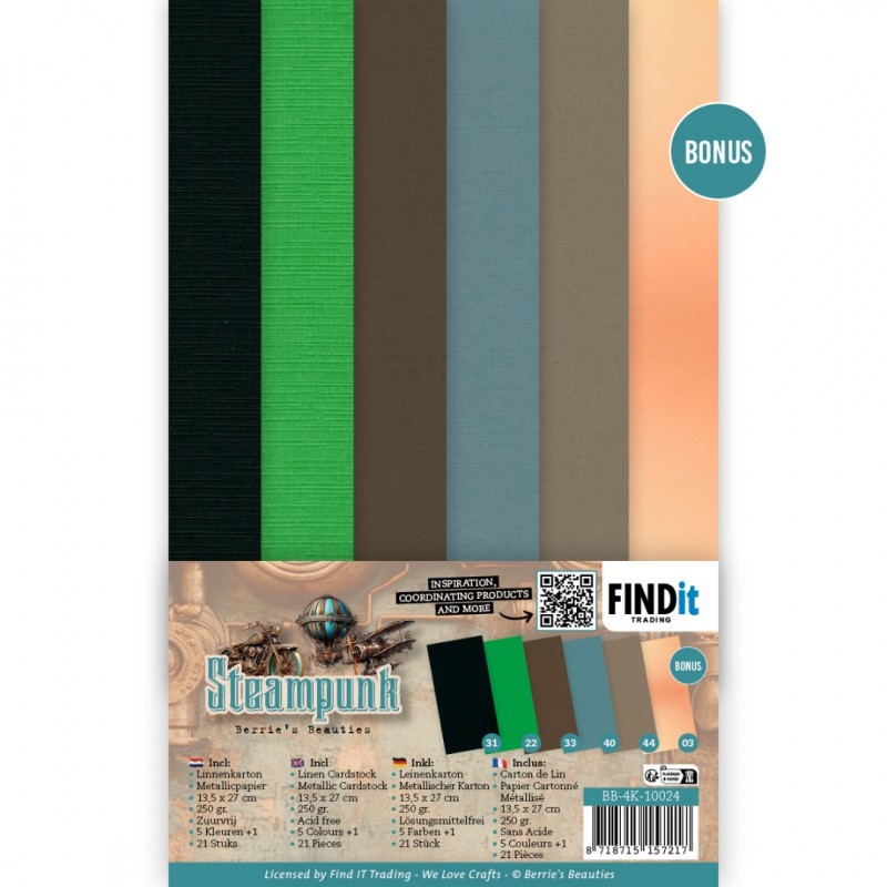 Linen Cardstock Pack - Berries Beauties - Steampunk - 4K Linen Cardstock Pack - Berries Beauties - Steampunk - 4K