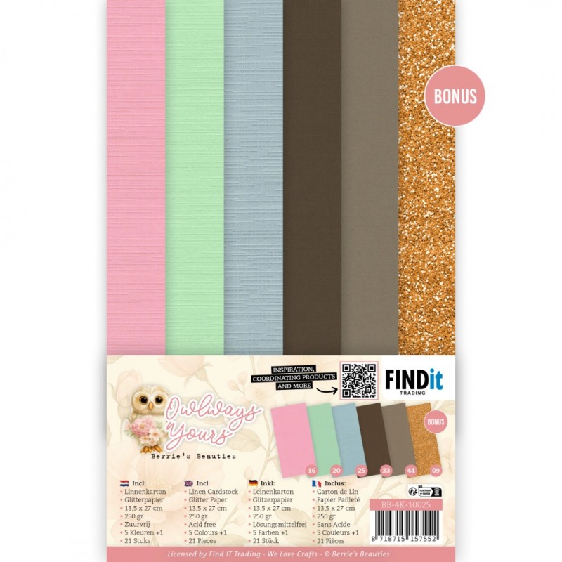 Linen Cardstock Pack - Berries Beauties - Owlways Yours - 4K