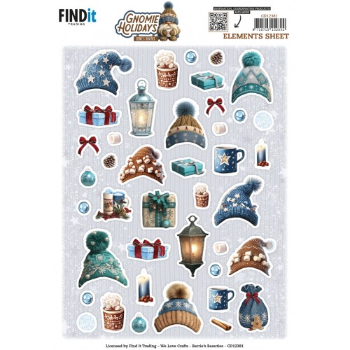 Cutting Sheet - Berries Beauties - Gnomie Holidays - Small Elements