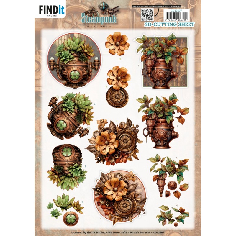 3D Cutting Sheet - Berries Beauties - Steampunk - Plants 3D Cutting Sheet - Berries Beauties - Steampunk - Plants