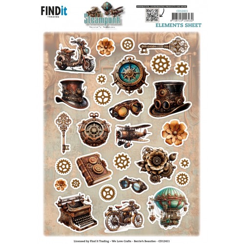 Cutting Sheet - Berries Beauties - Steampunk - Small Elements