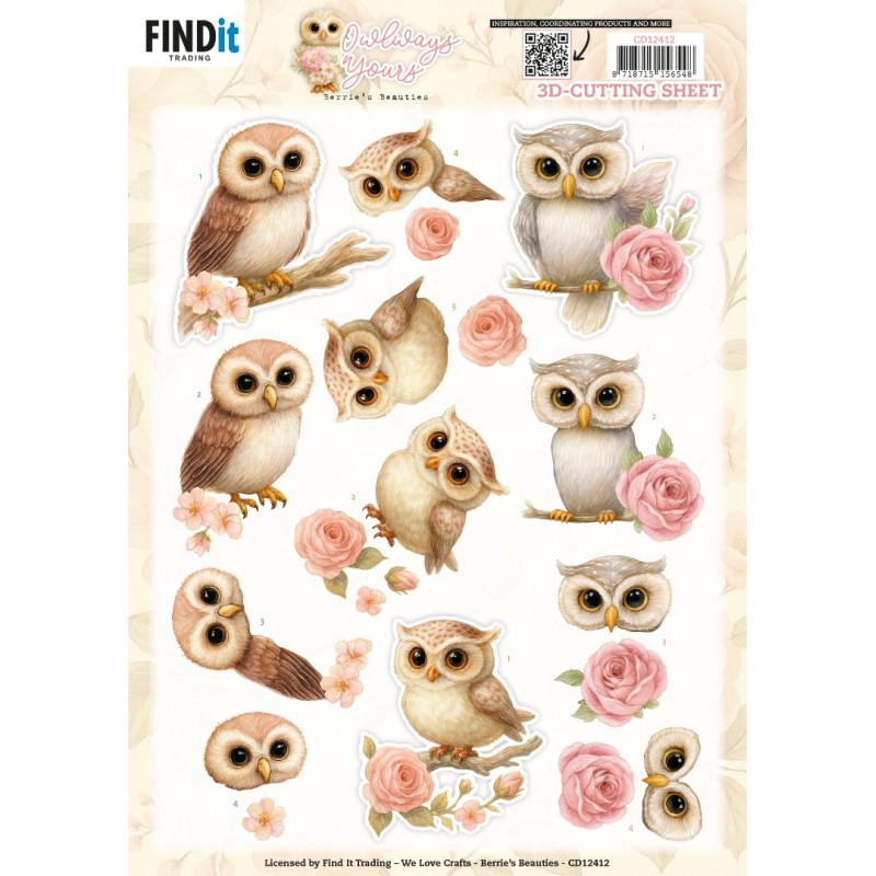 3D Cutting Sheet - Berries Beauties - Owlways Yours - Whimsy