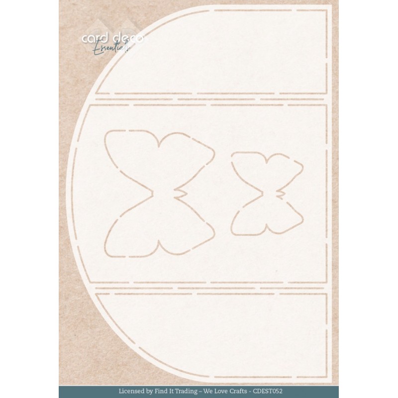 Stencil - Card Deco Essentials - Flutters Folding Card Stencil - A5
