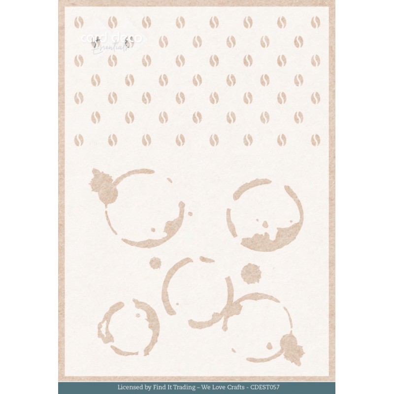 Stencil - Card Deco Essentials - Coffee Spots - A5
