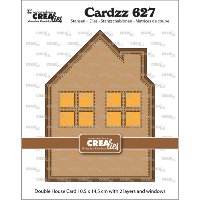 Crealies Die – Double Card House with Windows